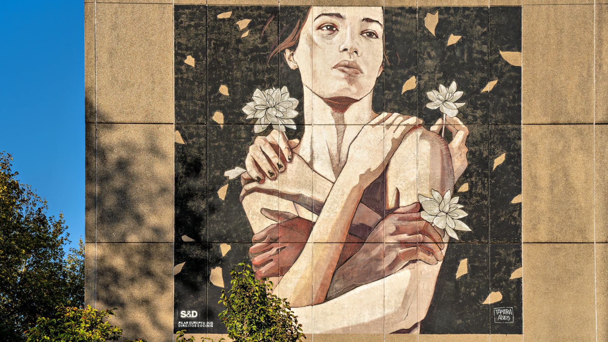 Wandgemälde von Tamara Alves, einer portugiesischen bildende Künstlerin und Illustratorin